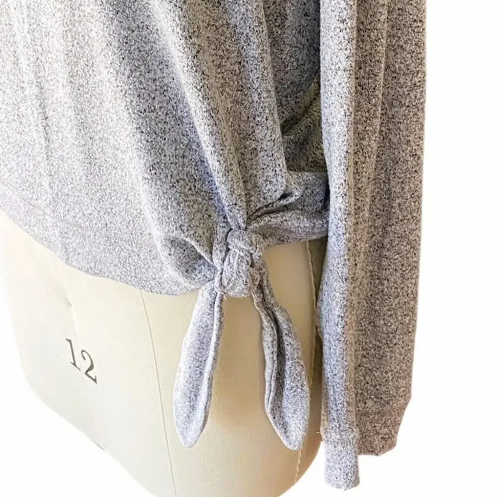 J.CREW Lightweight Charcoal Gray Waist Tied Summer Sweater ~ Womens Size LARGE